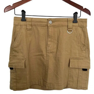 Tan Cargo Mini  Skirt size small